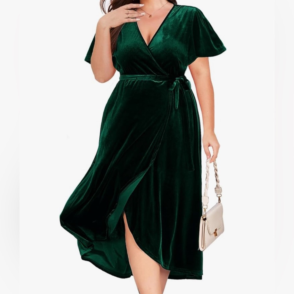 ZOMVA Velvet Wrap Dress